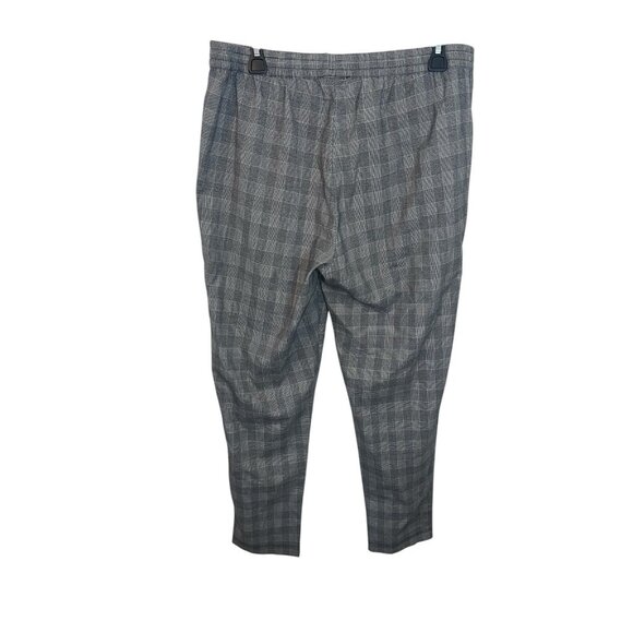 KENNETH COLE NEW YORK Women's Size Large Gray Plaid Elastic Waist Pants - Picture 3 of 12